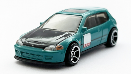 Тематична Машинка Hot Wheels '92 Honda Civic EG Honda 1:64 HDH20 Turquoise - Retromagaz, image 2