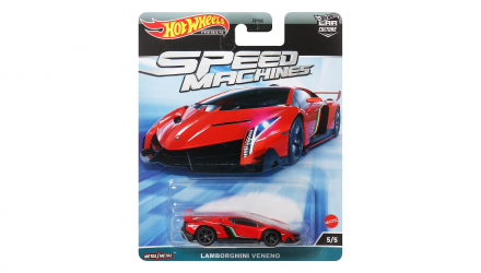 Машинка Premium Hot Wheels Lamborghini Veneno Speed Machines 1:64 HKC41 Red - Retromagaz, image 1