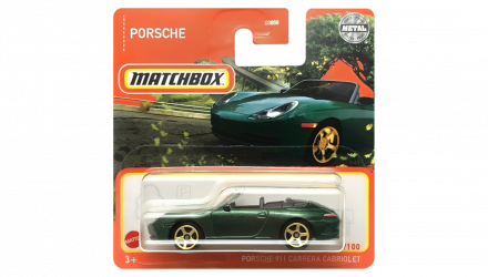 Машинка Большой Город Matchbox Porsche 911 Carrera Cabriolet Highway 1:64 HFR92 Green - Retromagaz, image 1