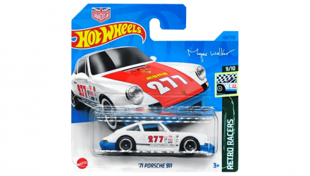 Машинка Базовая Hot Wheels '71 Porsche 911 Magnus Walker Urban Outlaw Retro Racers 1:64 HKH06 White - Retromagaz, image 1