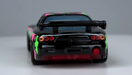 Тематическая Машинка Hot Wheels '95 Mazda RX-7 Drift Neon Speeders 1:64 HLH72/HRW70 Black - Retromagaz, image 6