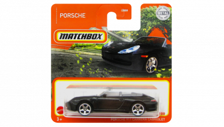 Машинка Велике Місто Matchbox Porsche 911 Carrera Cabriolet Highway 1:64 GXM72 Black - Retromagaz, image 1