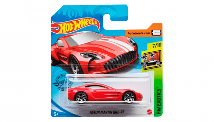 Машинка Базова Hot Wheels Aston Martin One-77 Exotics 1:64 GHC33 Red - Retromagaz, image 1