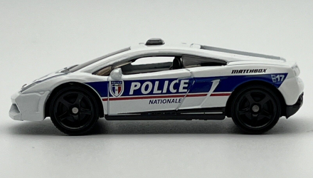 Тематическая Машинка Matchbox Lamborghini Gallardo Police France 1:64 HBL08 White - Retromagaz, image 4