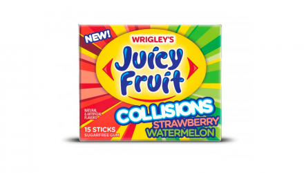 Жевательная Резинка Wrigley’s Juicy Fruit Collisions Strawberry Watermelon 15 sticks - Retromagaz, image 1