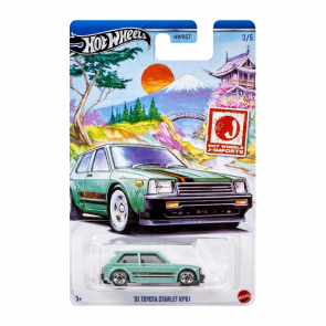 Тематична Машинка Hot Wheels `81 Toyota Starlet KP61 J-Imports 1:64 HWR57/HRT02 Green - Retromagaz