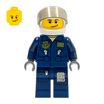 Фигурка Lego Police 973pb0989 Undercover Elite Police Helicopter Pilot City cty0359 Б/У - Retromagaz