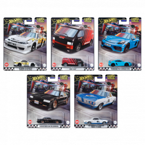 Набор Машинка Premium Hot Wheels LB Super Silhouette Nissan Silvia (S15) Boulevard 1:64 HRT64 White  + MBK Van Advan Black + Porsche 718 Cayman GT4 Blue + Nissan Skyline RS (KDR30) Black + '66 Chevrolet Corvair Yenko Stinger - Retromagaz