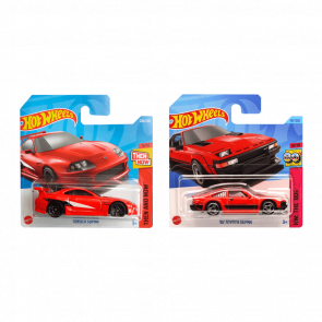 Набор Машинок Базовых Hot Wheels Toyota Supra A80 1:64 HCV16 Red  + Машинка Базова '82 HKG87 Red