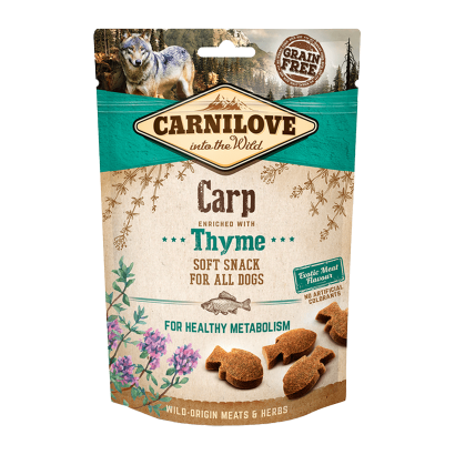 Ласощі для Собак Carnilove Dog Crunchy Snack Carp with Thyme 200g - Retromagaz