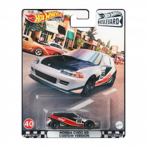 Машинка Premium Hot Wheels Honda Civic EG Custom Version Boulevard 1:64 GRM05 Silver - Retromagaz