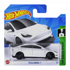 Машинка Базова Hot Wheels Tesla Model Y Green Speed 1:64 HKG28 White - Retromagaz