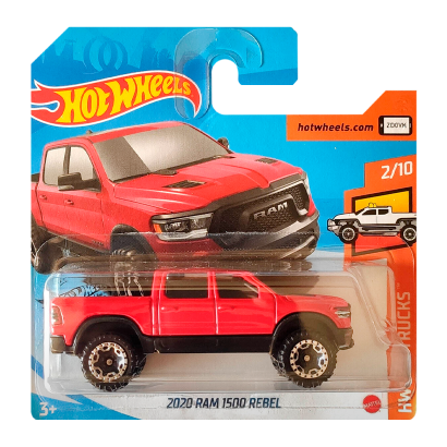 Машинка Базовая Hot Wheels 2020 RAM 1500 Rebel Hot Trucks 1:64 GHB31 Red - Retromagaz