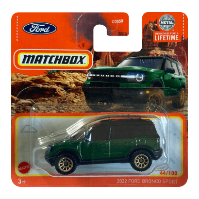 Машинка Большой Город Matchbox 2022 Ford Bronco Sport Adventure 1:64 HVN67 Green - Retromagaz