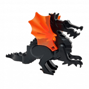 Фігурка Lego Повітря Dragon Classic Castle with Trans-Neon Orange Wings Animals 6129c04 Black Б/У