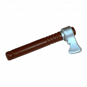 Зброя Lego Сокира Tomahawk with Flat Silver Blade 13571pb01 6037379 Dark Brown Б/У - Retromagaz