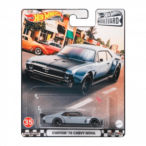 Машинка Premium Hot Wheels Custom '70 Chevy Nova Boulevard 1:64 GRM04 Grey