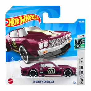 Машинка Базова Hot Wheels '70 Chevy Chevelle Contoured 1:64 HCV24 Red - Retromagaz