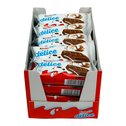 Упаковка Kinder Бісквітів Kinder 20 шт Delice з Молочною Начинкою 39 г 780g - Retromagaz