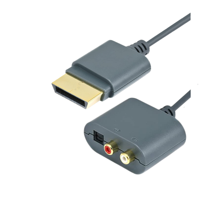 Кабель Microsoft Xbox 360 2 RCA + Optical Port - TV MULTI OUT Grey Б/У - Retromagaz