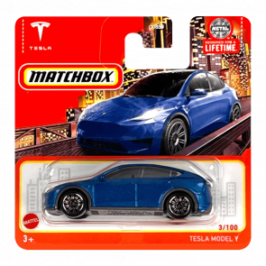 Машинка Велике Місто Matchbox Tesla Model Y Metro 1:64 HVN74 Blue - Retromagaz