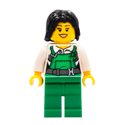 Фігурка Lego Police 973pb2664 Bandit Female with Green Overalls City cty0755 Б/У - Retromagaz