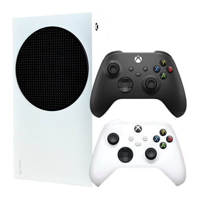 Набір Консоль Microsoft Xbox Series S 512GB White Б/У  + Геймпад Бездротовий Version 4 Black - Retromagaz