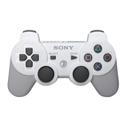 Геймпад Бездротовий Sony PlayStation 3 DualShock 3 White Б/У - Retromagaz