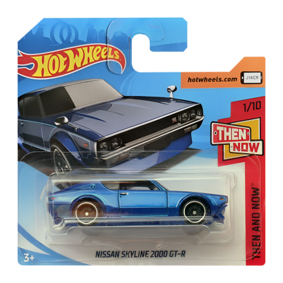 Машинка Базовая Hot Wheels Nissan Skyline 2000 GT-R Then and Now 1:64 FJX88 Blue - Retromagaz