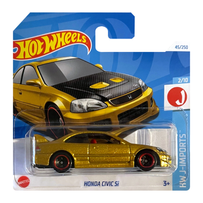 Машинка Базова Hot Wheels Honda Civic Si J-Imports 1:64 HTC41 Gold - Retromagaz