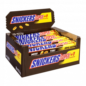 Набор Батончик Snickers Super с Арахисом в Молочном Шоколаде 112,5g 20шт - Retromagaz