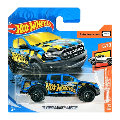 Машинка Базовая Hot Wheels '19 Ford Ranger Raptor Hot Trucks 1:64 FYF09 Blue - Retromagaz