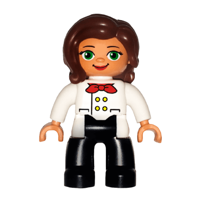 Фигурка Lego Girl Black Legs White Chefs Top Duplo 47394pb256 Б/У - Retromagaz