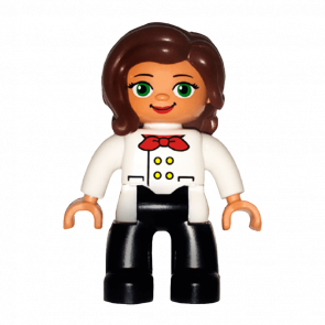 Фігурка Lego Girl Black Legs White Chefs Top Duplo 47394pb256 Б/У - Retromagaz