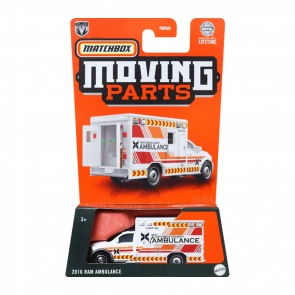 Тематическая Машинка Matchbox 2016 RAM Ambulance Moving Parts 1:64 FWD28/HVN01 White - Retromagaz