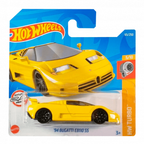 Машинка Базова Hot Wheels '94 Bugatti EB110 SS Turbo 1:64 HCT67 Yellow - Retromagaz