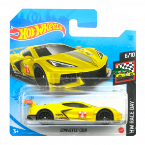 Машинка Базова Hot Wheels Corvette C8.R Race Day 1:64 GRX31 Yellow - Retromagaz