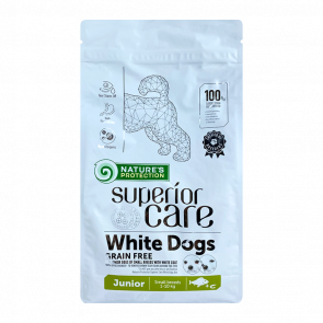 Сухой Корм для Собак Nature's Protection Superior Care White Dogs Grain Free Junior Small&Mini Breeds Белая Рыба 1,5kg