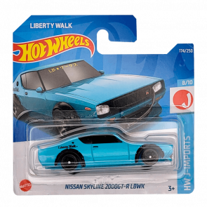 Машинка Базовая Hot Wheels Nissan Skyline 2000GT-R LBWK Liberty Walk J-Imports 1:64 HCW32 Blue - Retromagaz