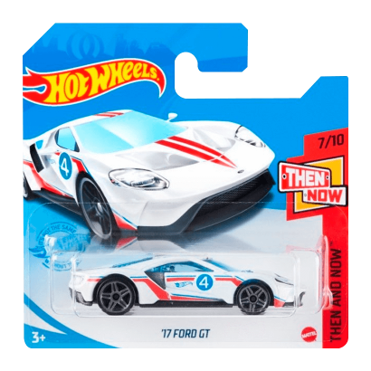 Машинка Базовая Hot Wheels '17 Ford GT Then and Now 1:64 GTB38 White - Retromagaz