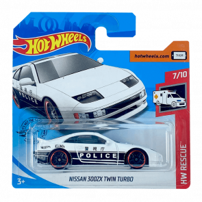 Машинка Базовая Hot Wheels Nissan 300ZX Twin Turbo Police Rescue 1:64 GHC64 White - Retromagaz