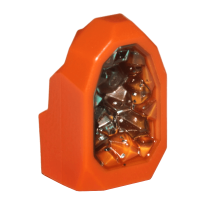 Скала Lego Драгоценность Geode with Molded Glitter Trans-Light Blue Crystals 1 x 1 49656pb03 6259944 Dark Orange Б/У - Retromagaz