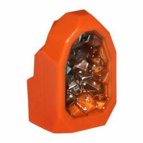 Скала Lego Драгоценность Geode with Molded Glitter Trans-Light Blue Crystals 1 x 1 49656pb03 6259944 Dark Orange Б/У