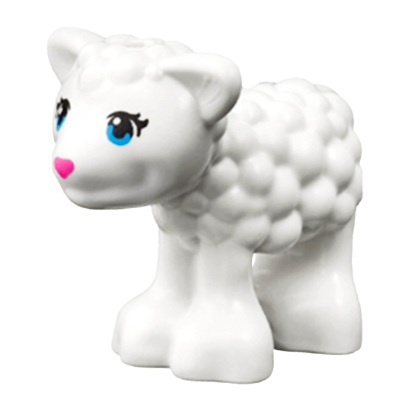 Фігурка Lego Земля Lamb with Dark Azure Eyes Dark Pink Nose and Black Eyelashes Animals 15695pb02 1 6053812 White Б/У - Retromagaz