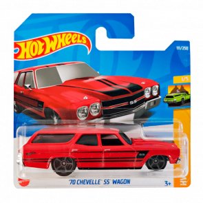 Машинка Базовая Hot Wheels '70 Chevelle SS Wagon Wagons 1:64 HCX23 Red - Retromagaz