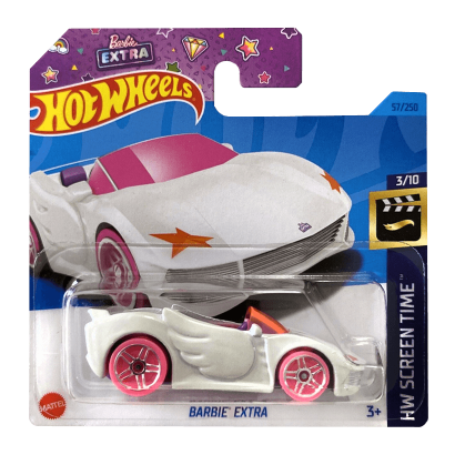 Машинка Базовая Hot Wheels Barbie Extra Screen Time 1:64 HKH11 White - Retromagaz