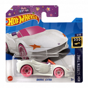 Машинка Базова Hot Wheels Barbie Extra Screen Time 1:64 HKH11 White - Retromagaz