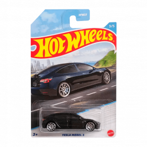 Тематична Машинка Hot Wheels Tesla Model 3 Luxury Sedans 1:64 HDH14 Black - Retromagaz