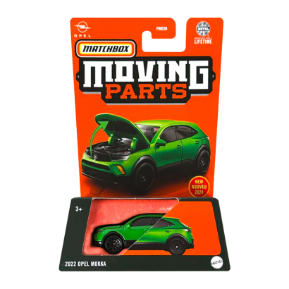 Тематическая Машинка Matchbox Opel 2022 Opel Mokka Moving Parts 1:64 FWD28/HVM73 Green - Retromagaz