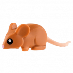 Фігурка Lego Земля Mouse with Light Nougat Tail Animals 35757c01pb01 6232465 Medium Nougat Б/У